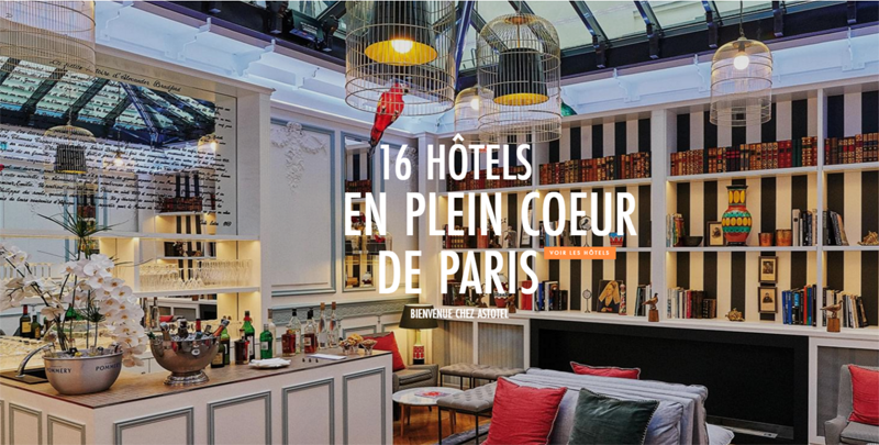 16 Hôtels 3* et 4* au coeur de PARIS <br>Design, Qualité, Super classement Tripadvisor!